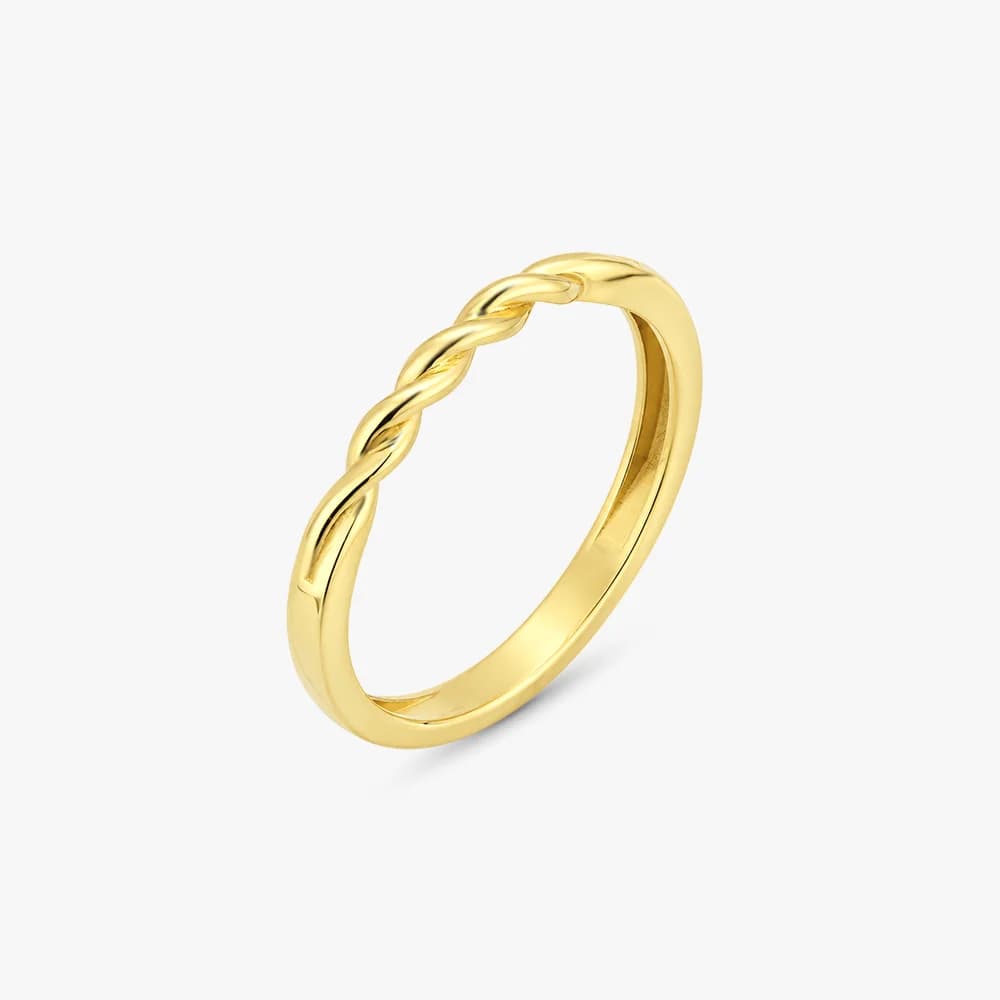 Twist of Gold Band Ring — image 1