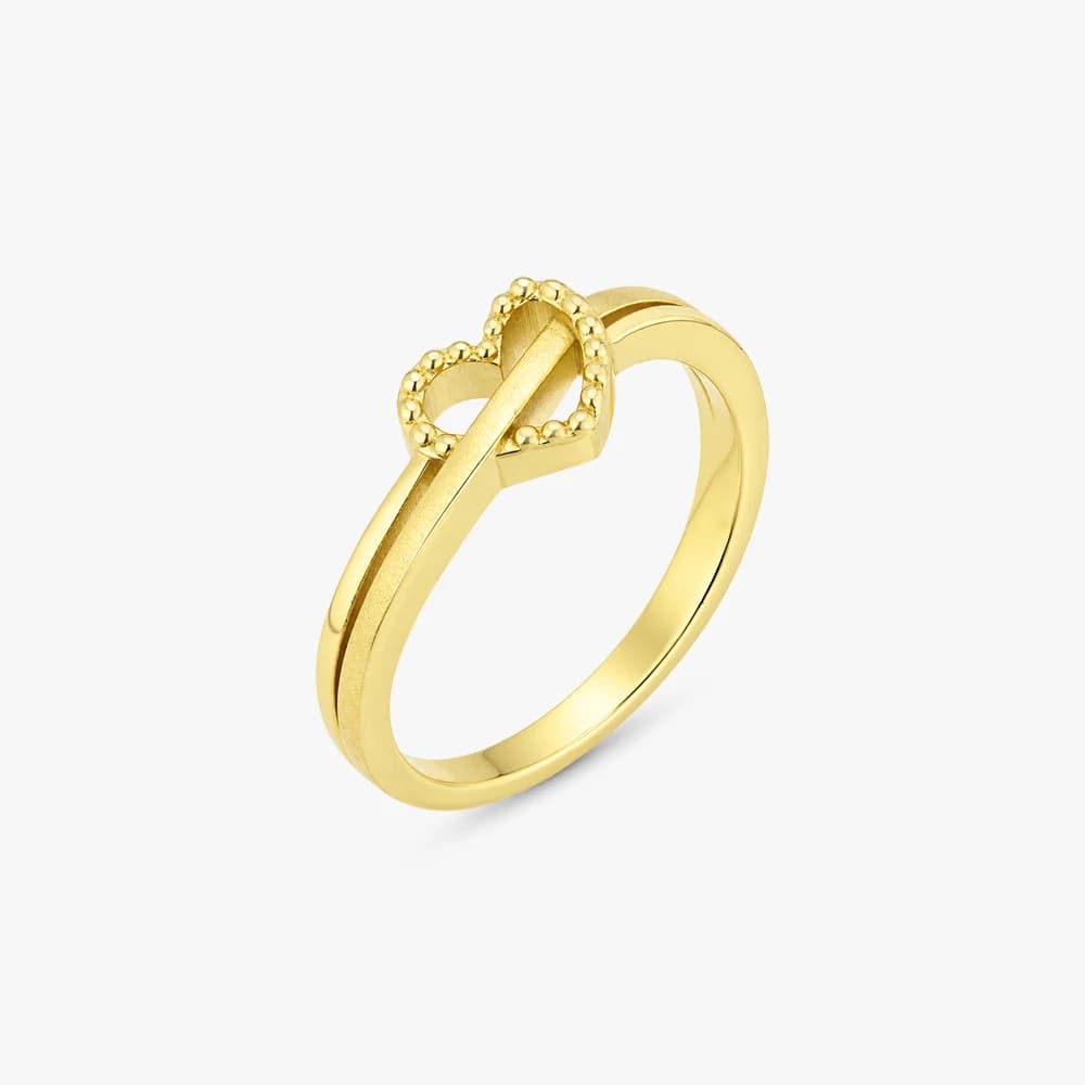 Laced Heart Gold Ring — image 2