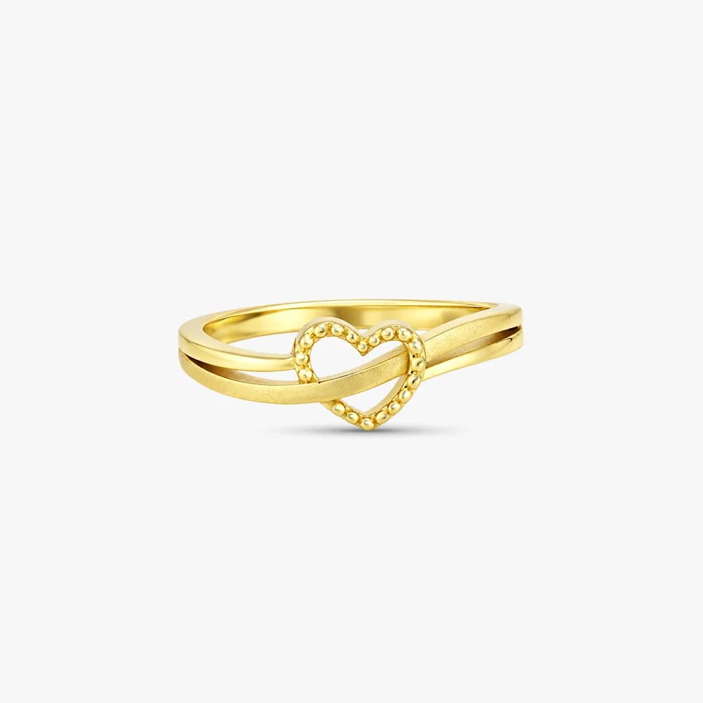 Laced Heart Gold Ring — image 3