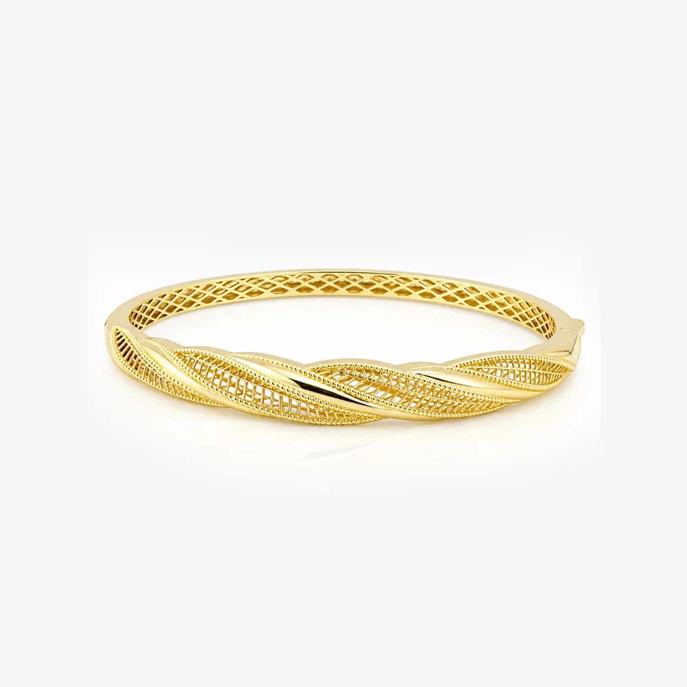 Wave Entwine Gold Oval Bracelet — image 1
