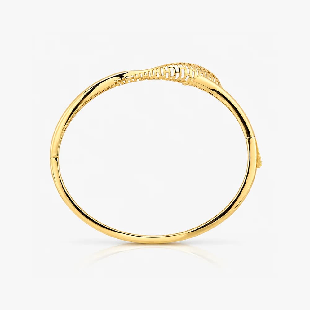 Delicate Curve Gold Oval Bracelet — image 3
