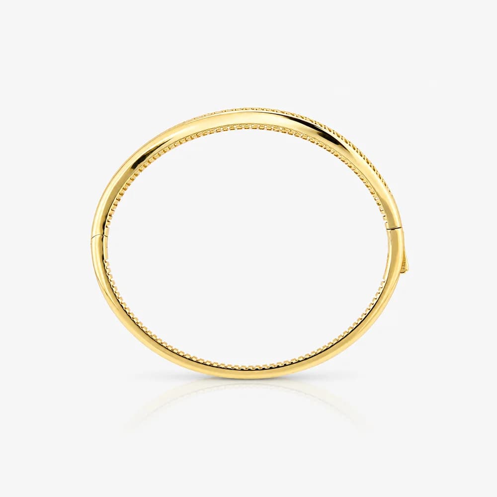 Sleek Motif Gold Oval Bracelet — image 3