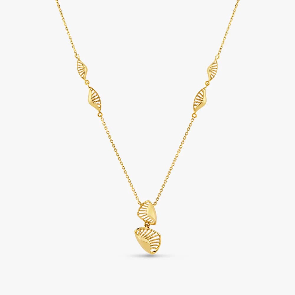 Sculpted Rhythm Gold Necklace — image 1