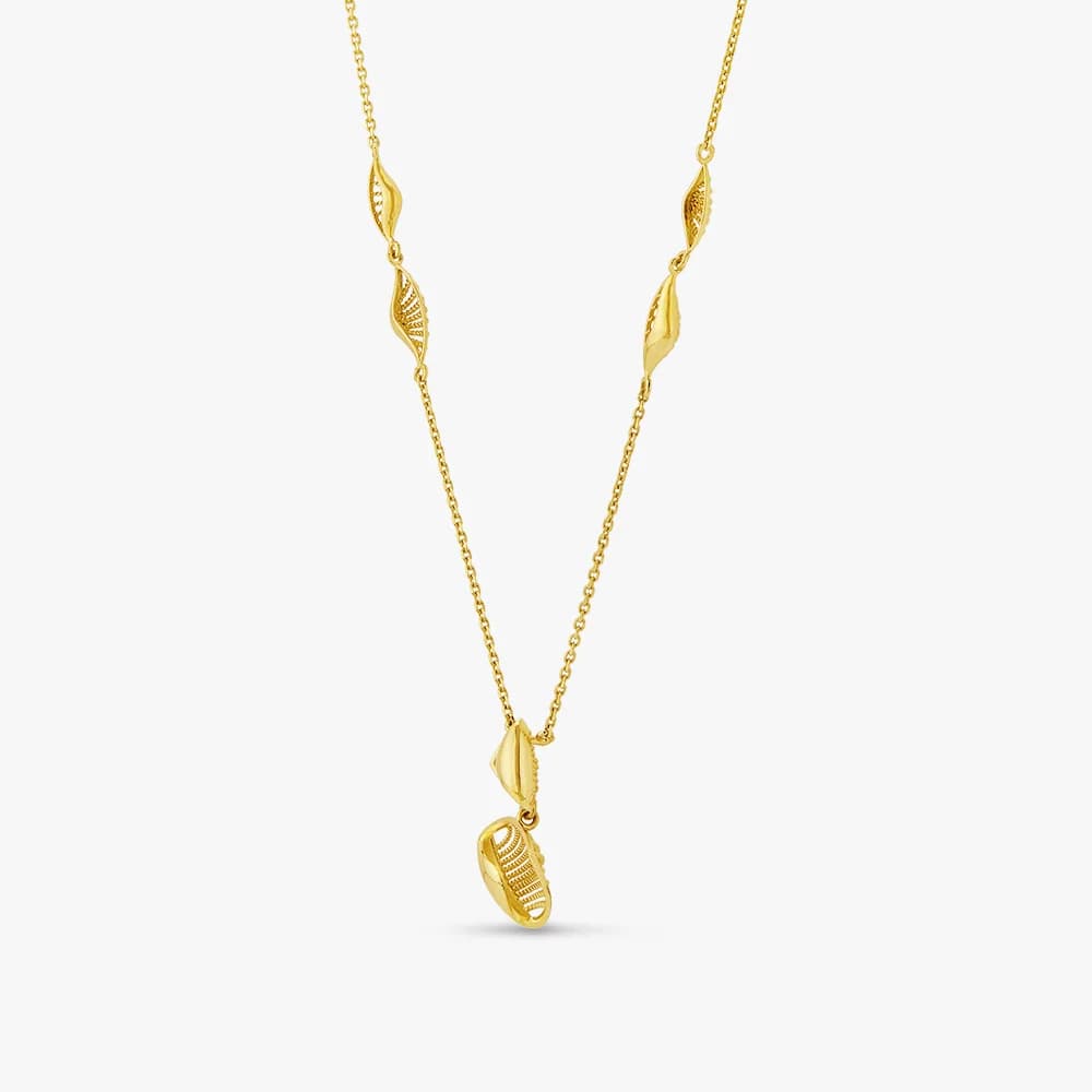 Sculpted Rhythm Gold Necklace — image 2