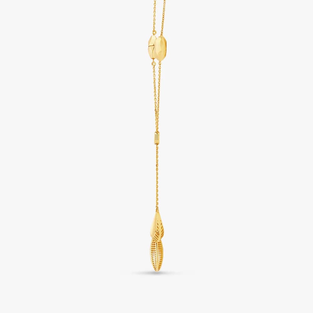 Golden Drift Lariat Necklace — image 3