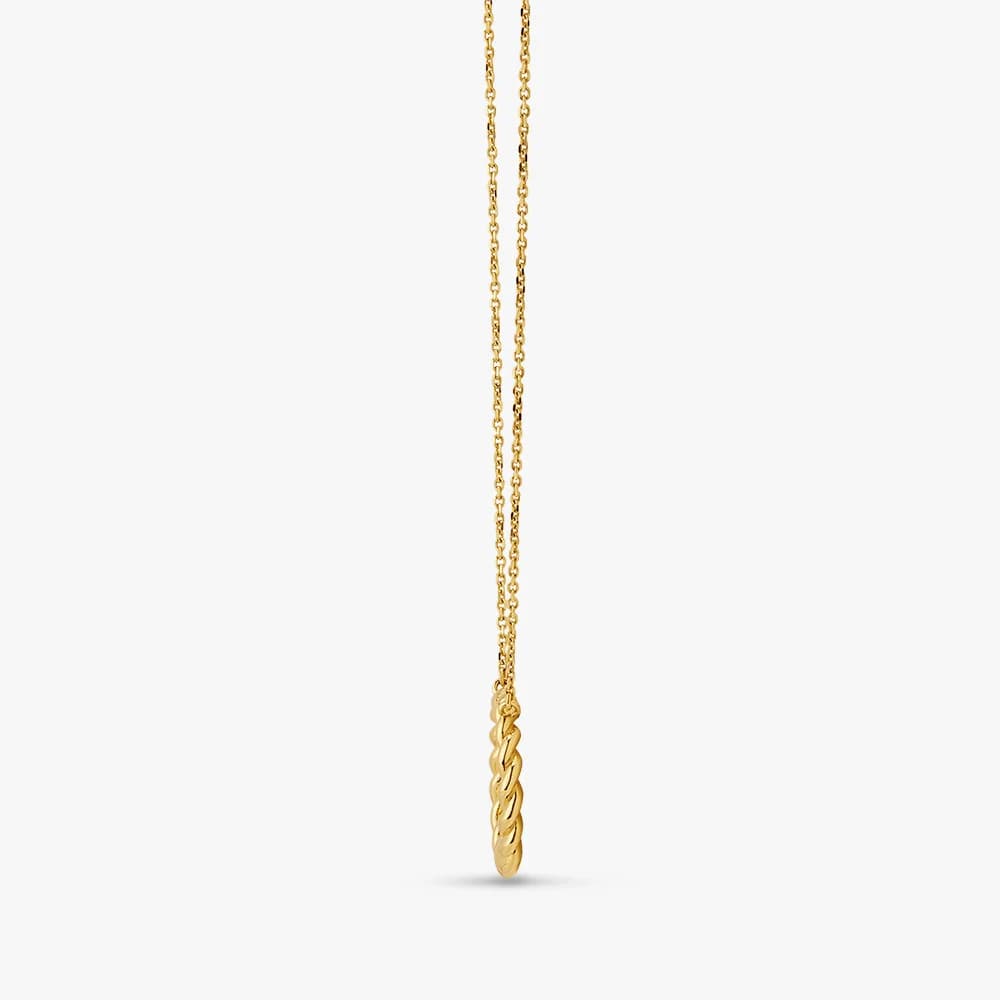 Twisted Halo Gold Chain Pendant — image 3