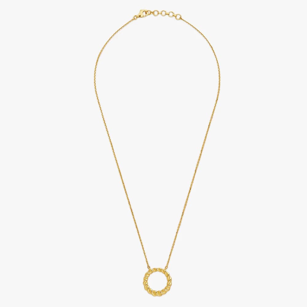 Twisted Halo Gold Chain Pendant — image 4
