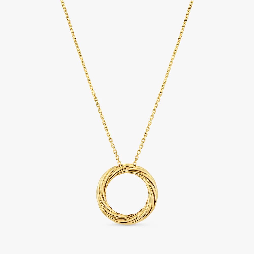 Halo Loop Gold Chain Pendant — image 1