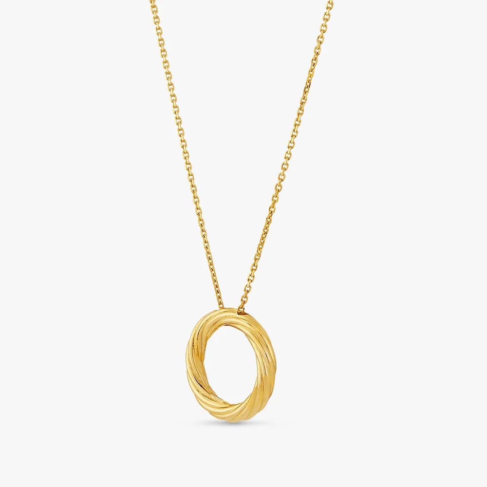 Halo Loop Gold Chain Pendant — image 2