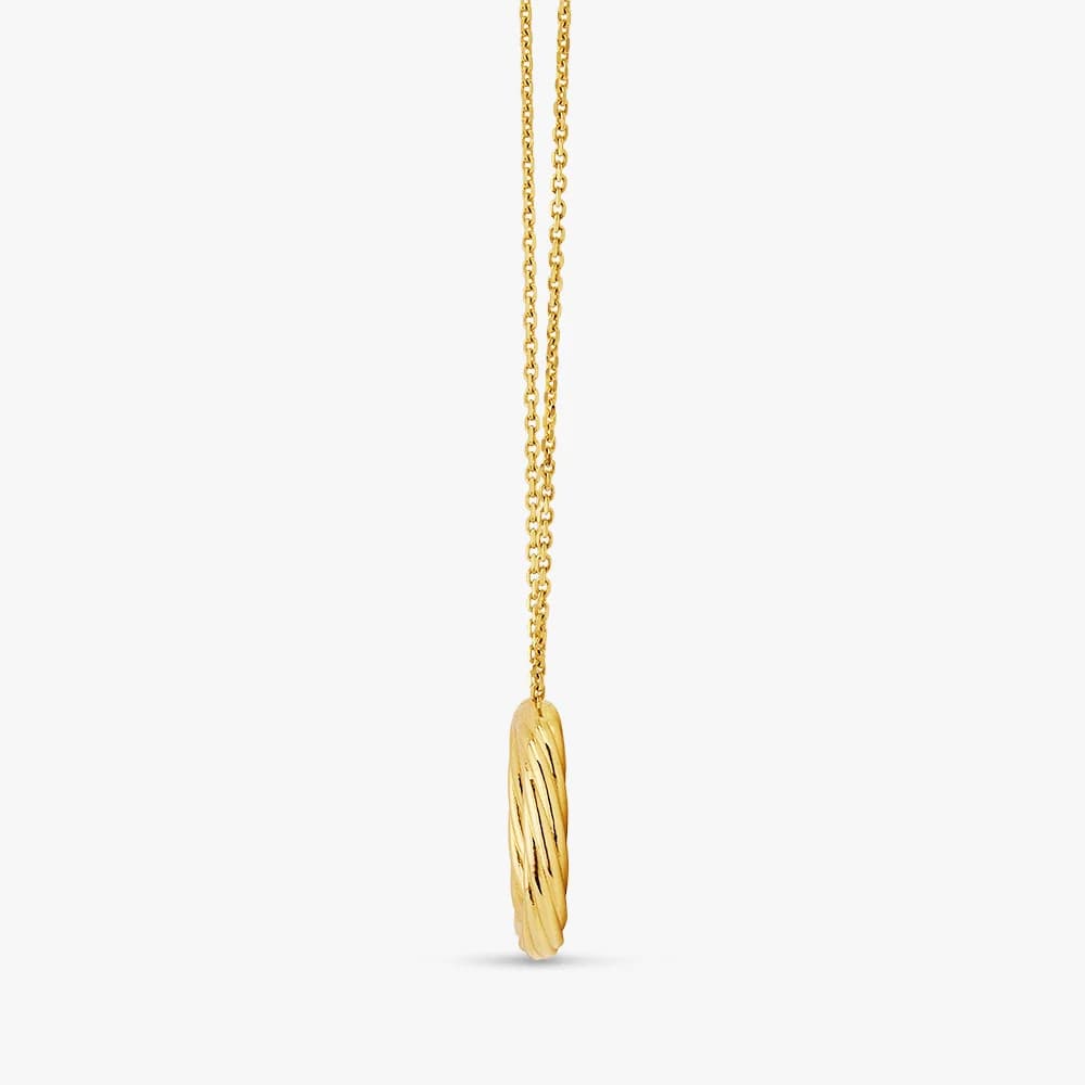 Halo Loop Gold Chain Pendant — image 3