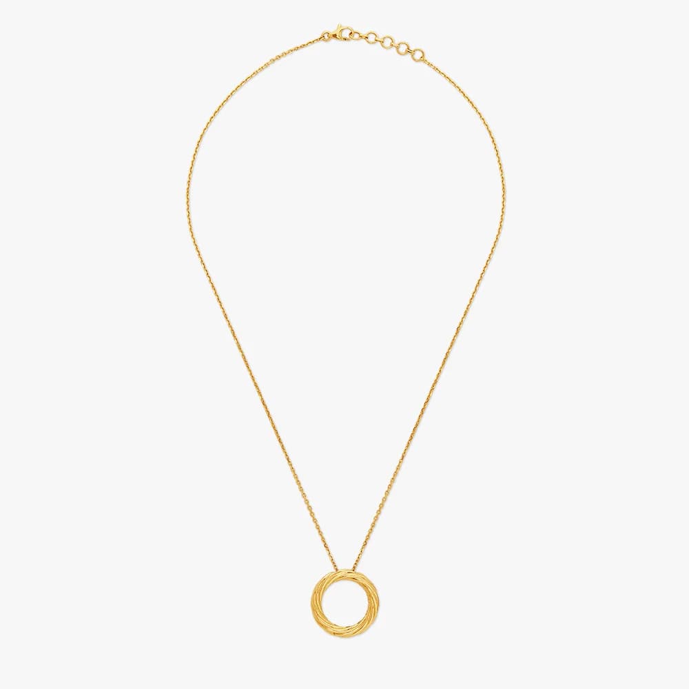 Halo Loop Gold Chain Pendant — image 4