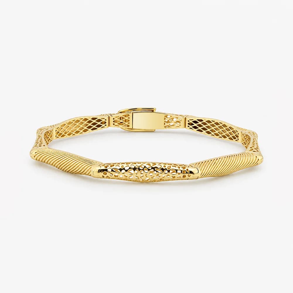 Luxe Contrast Gold Bangle — image 1
