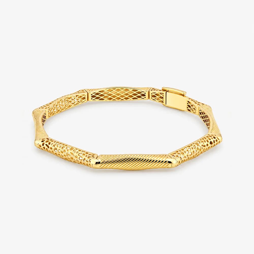 Luxe Contrast Gold Bangle — image 2