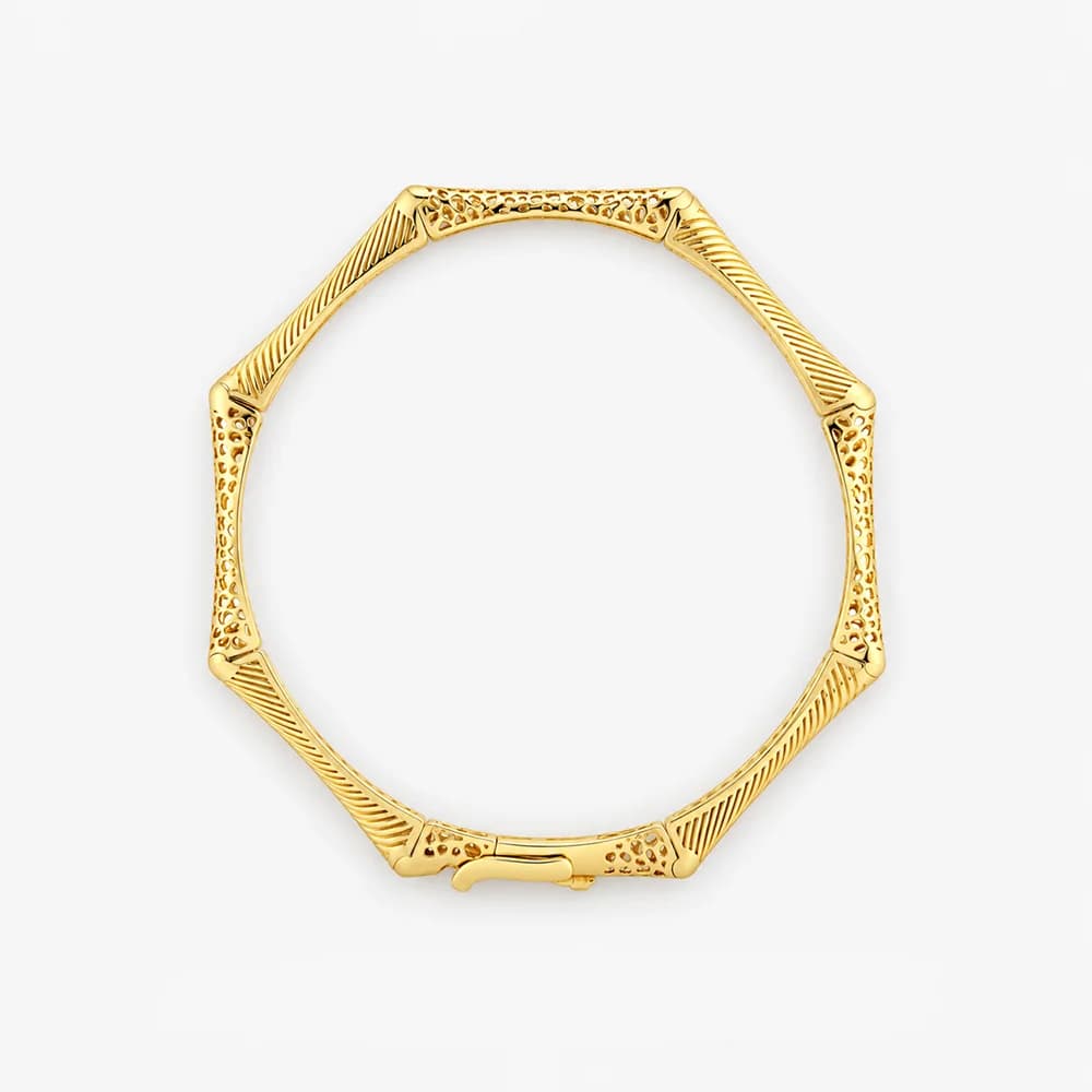 Luxe Contrast Gold Bangle — image 3