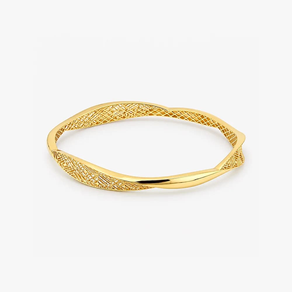Golden Mesh Bangles Set of 2 — image 2
