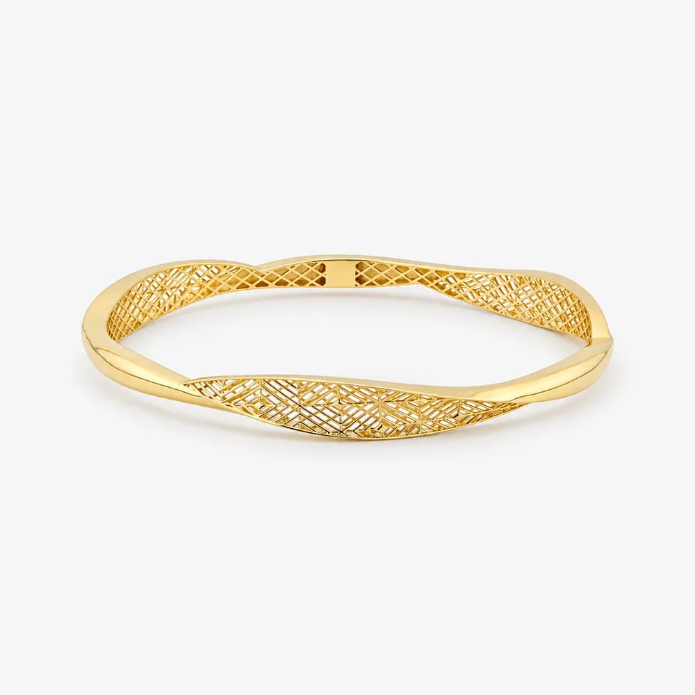 Golden Mesh Bangles Set of 2 — image 3