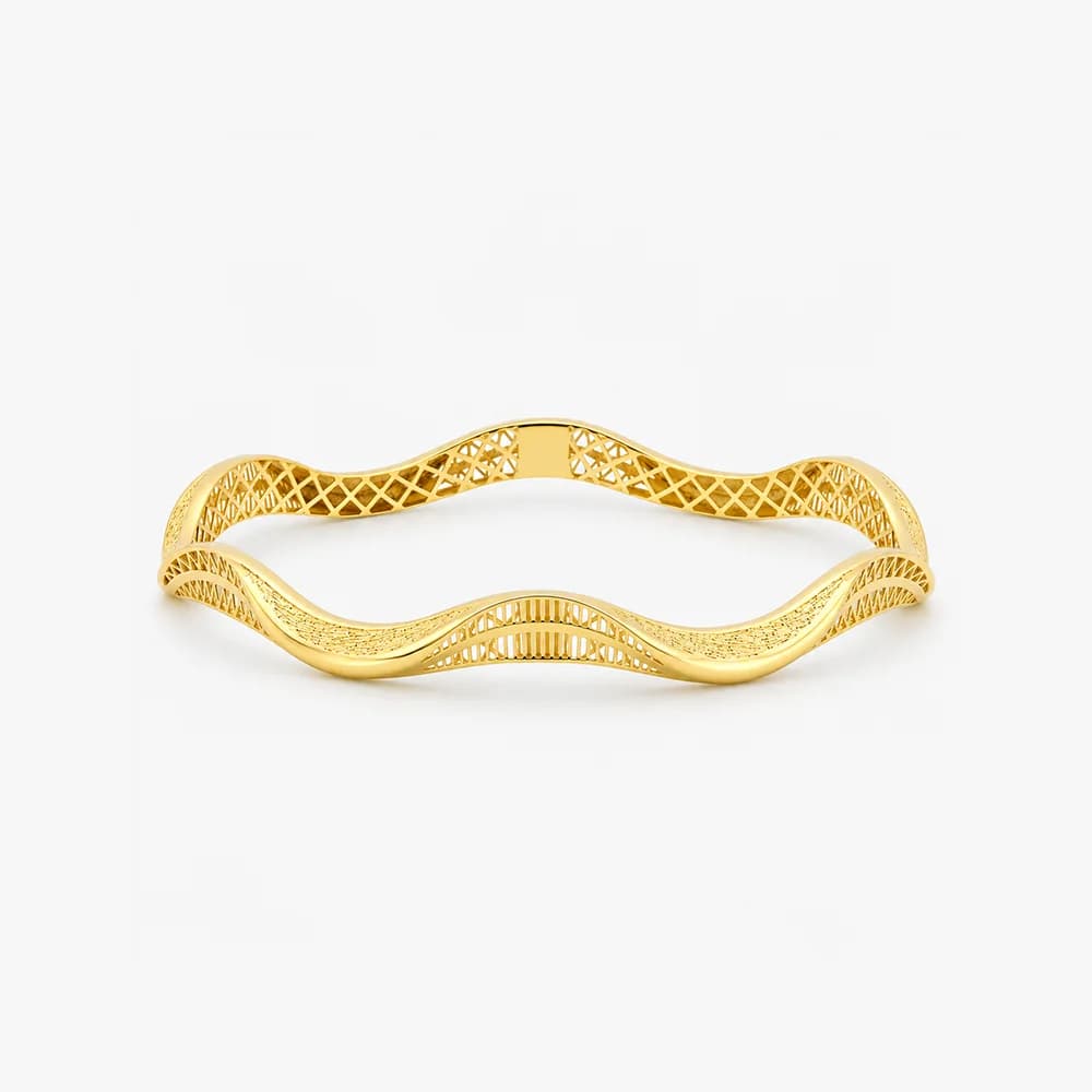 Golden Ripple Bangle — image 1