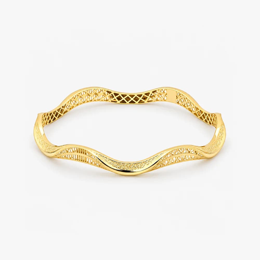 Golden Ripple Bangle — image 2