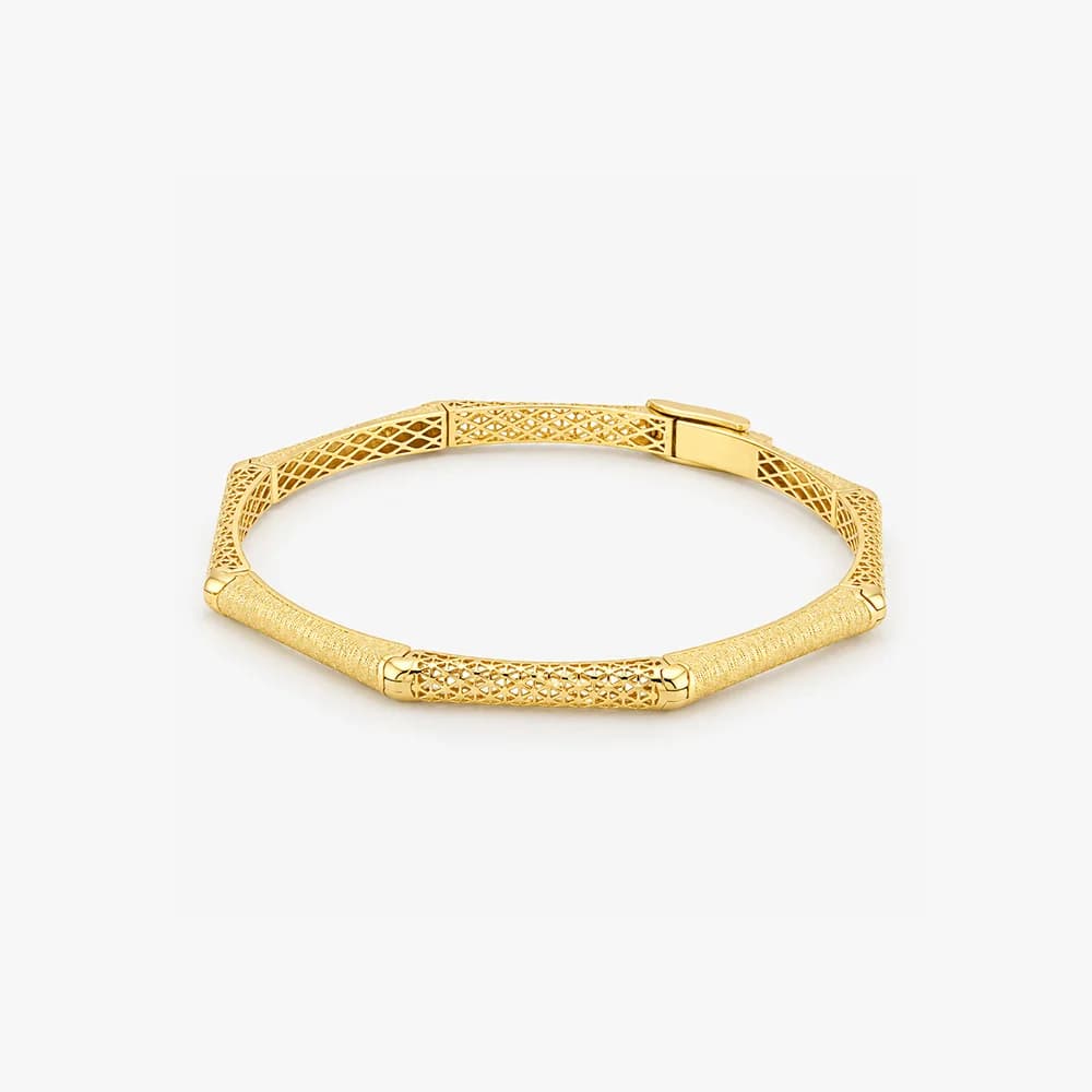 Geometric Grace Gold Bangle — image 2