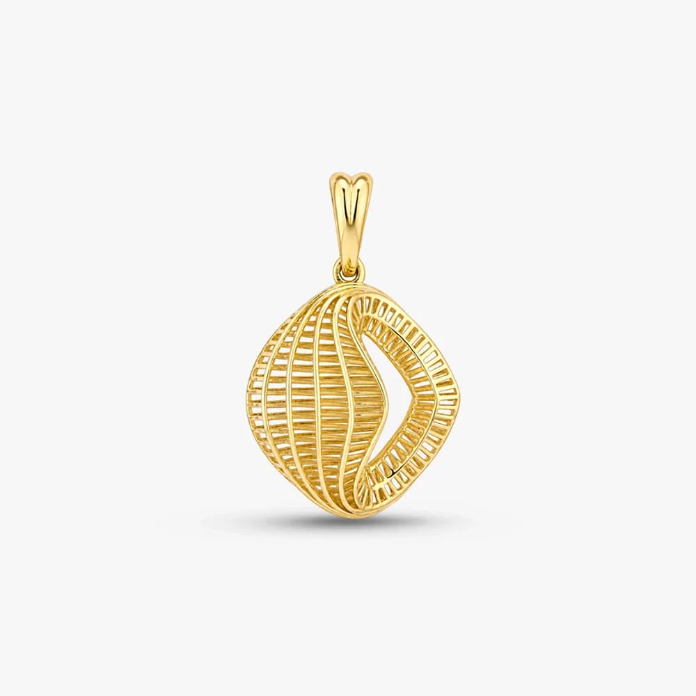 Curved Illusion Gold Pendant — image 1