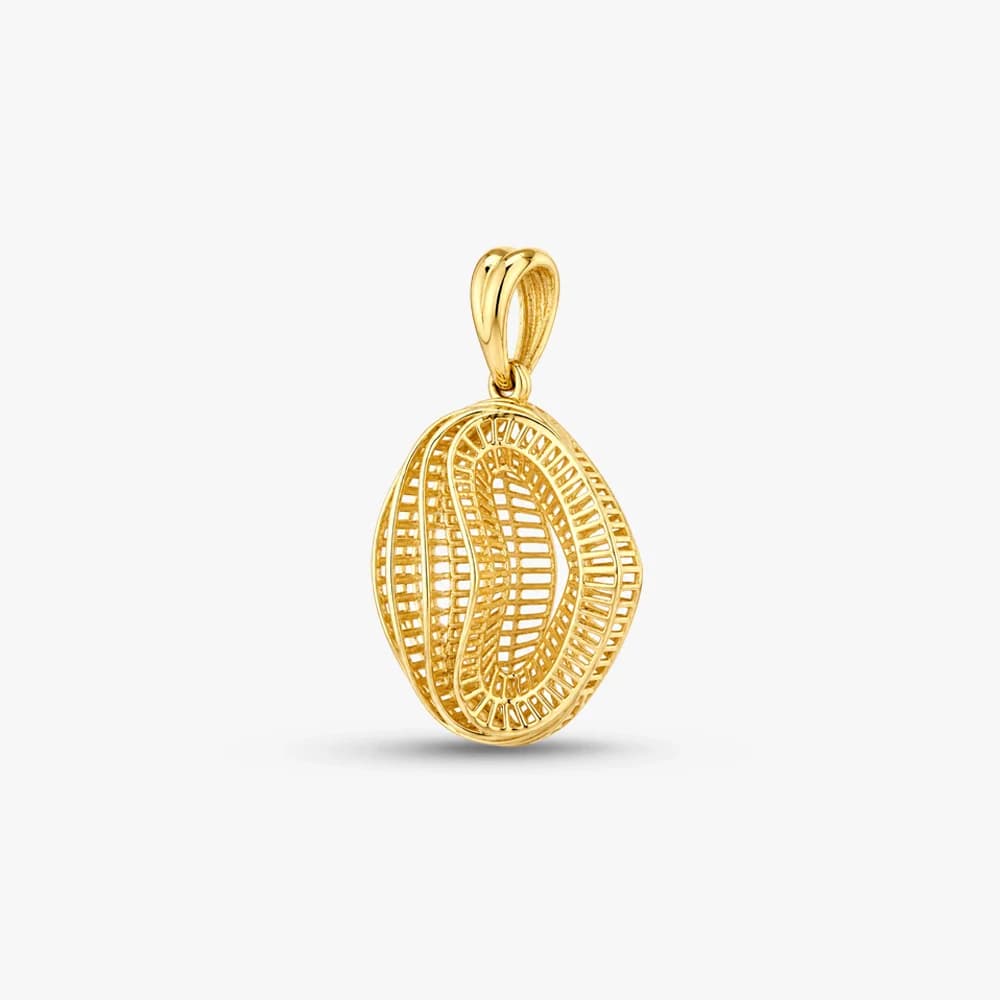 Curved Illusion Gold Pendant — image 3