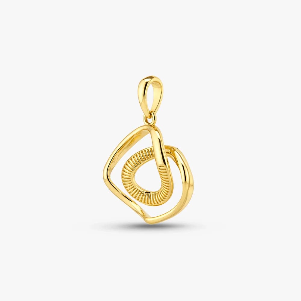 Textured Swirl Gold Pendant — image 2