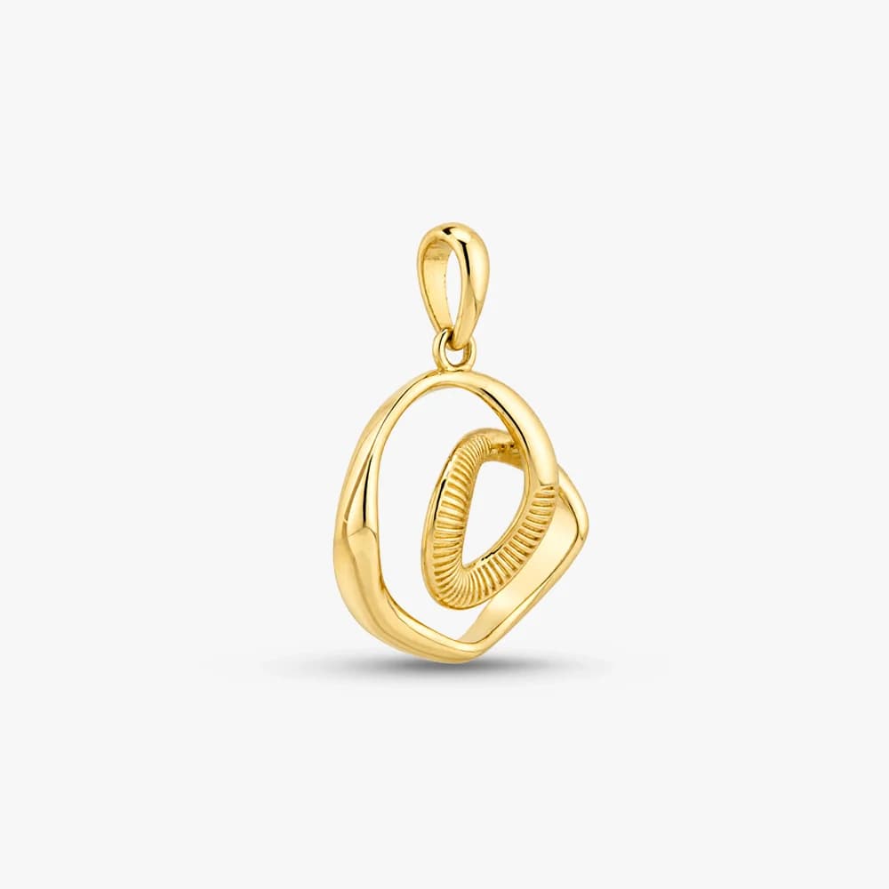 Textured Swirl Gold Pendant — image 3