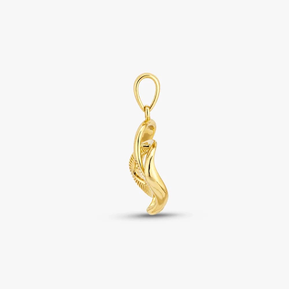 Textured Swirl Gold Pendant — image 4