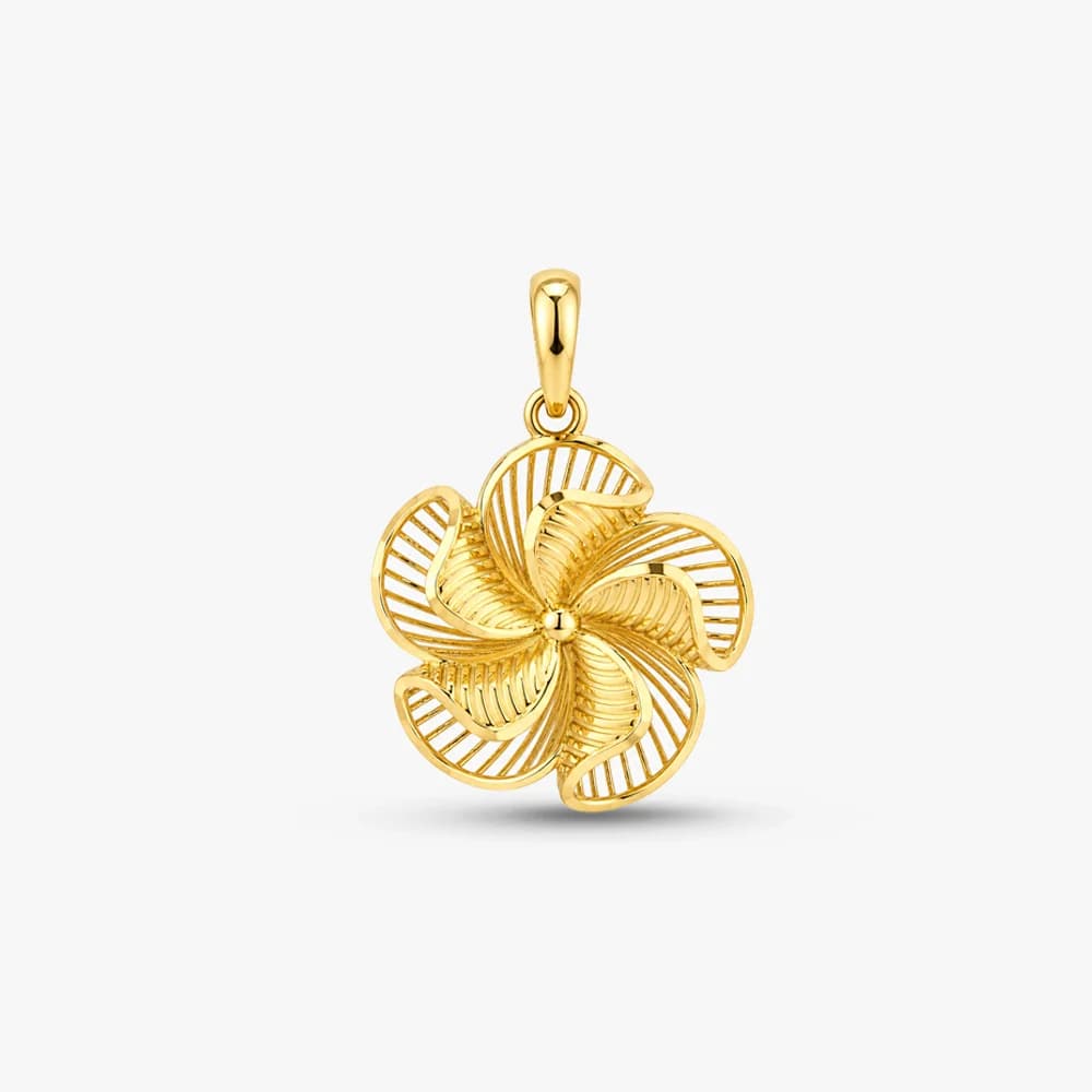 Spiral Bloom Gold Pendant — image 1