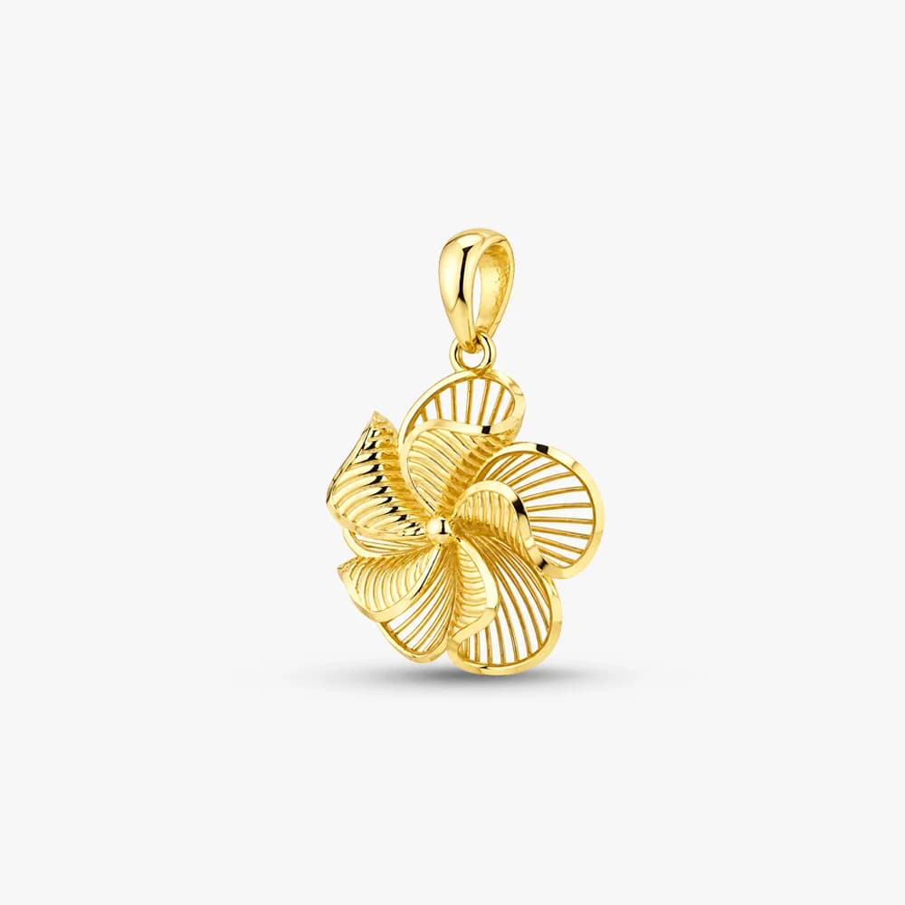 Spiral Bloom Gold Pendant — image 2