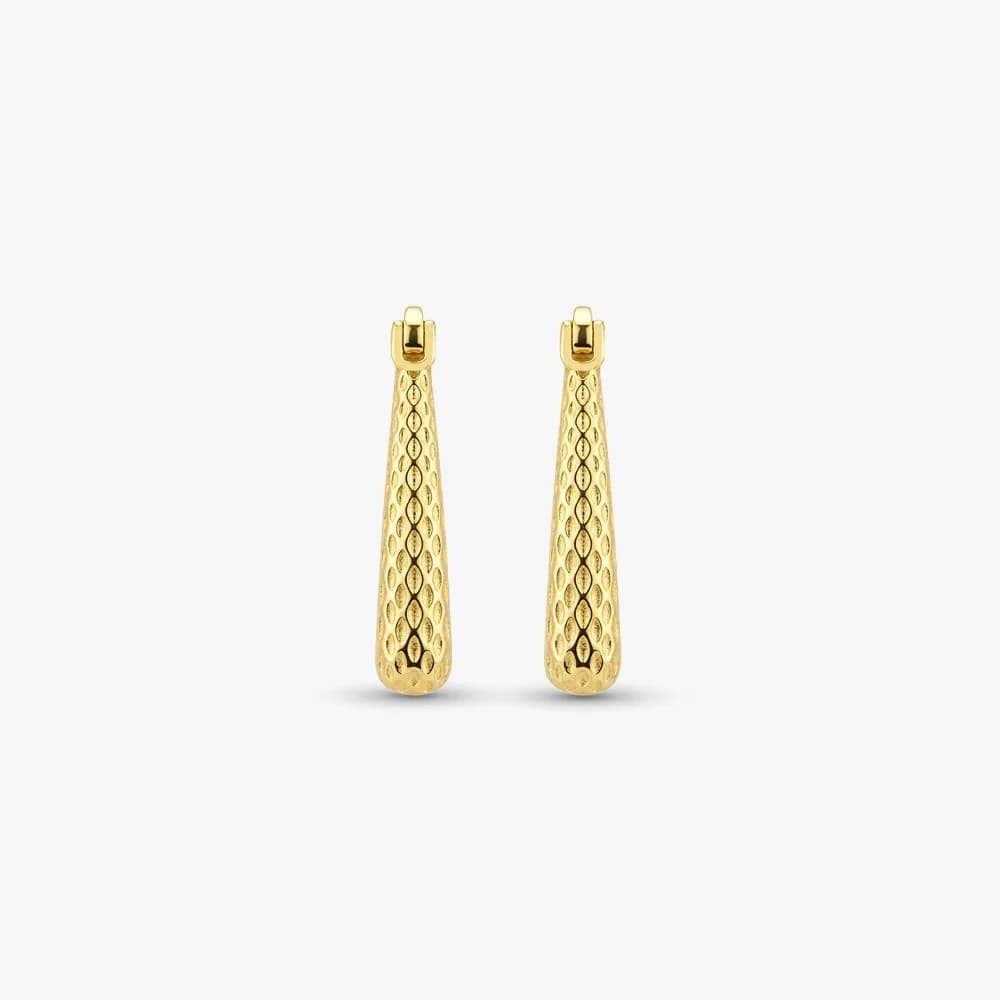 Chunky Sculpted Gold Hoops — image 2