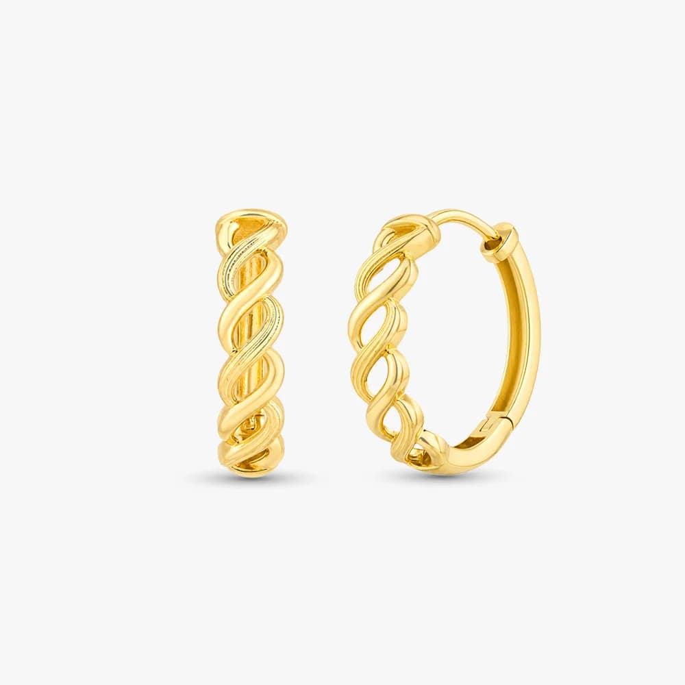 Twisted Luxe Gold Hoop Earrings — image 1