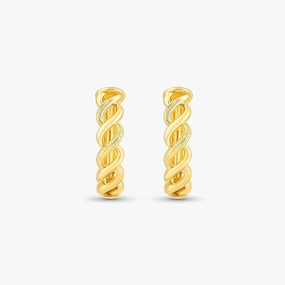 Twisted Luxe Gold Hoop Earrings — image 2