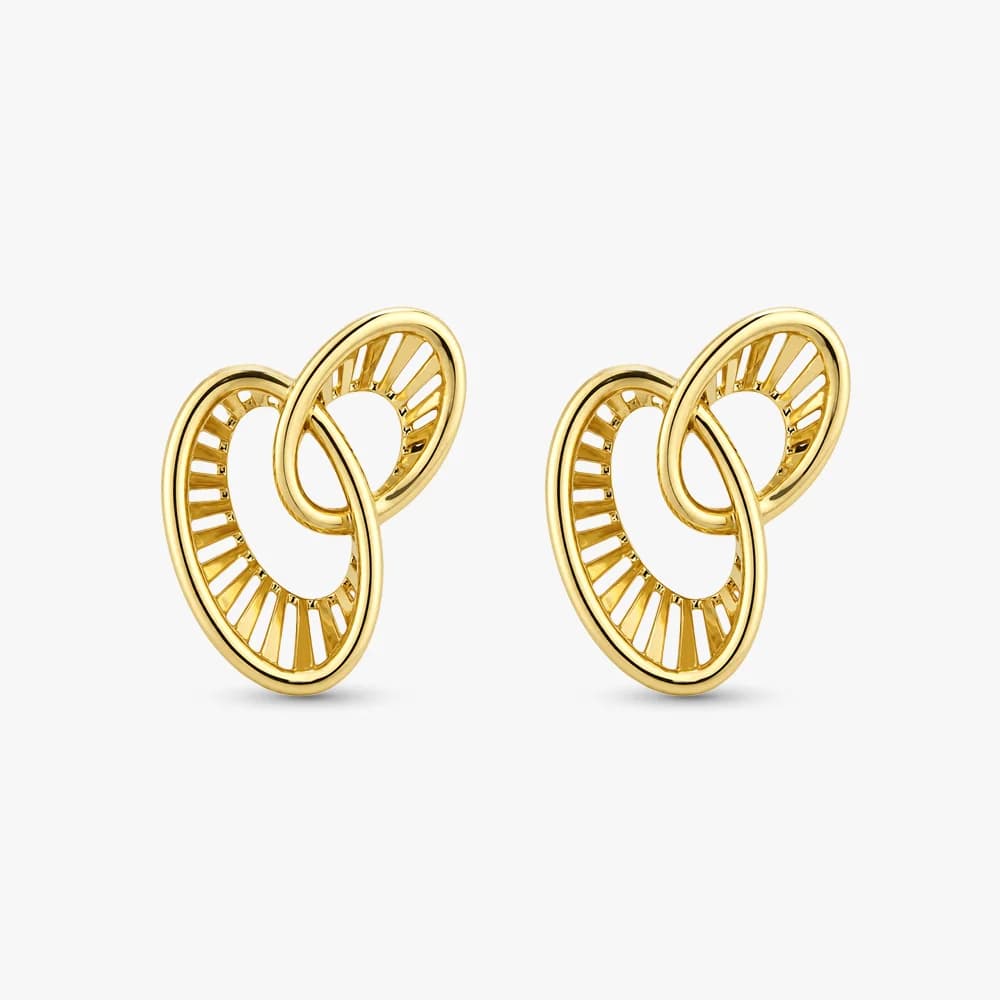Interlinked Orbit Gold Earrings — image 1