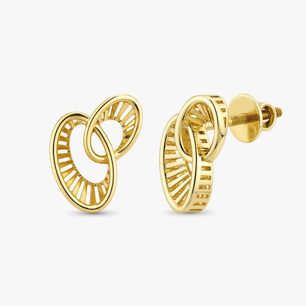 Interlinked Orbit Gold Earrings — image 2