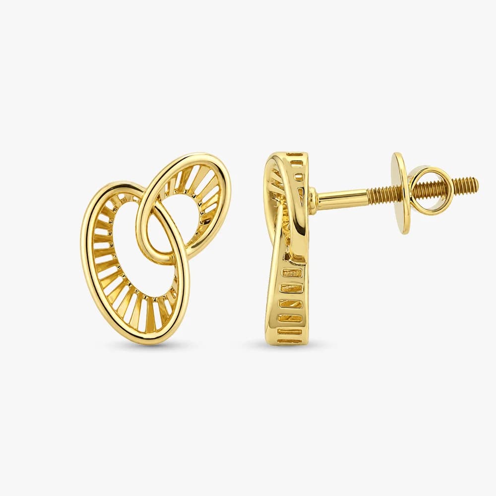 Interlinked Orbit Gold Earrings — image 3