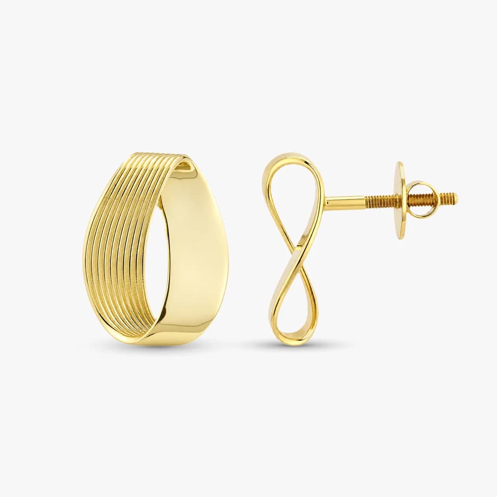Infinity Elegance Gold Earrings — image 3