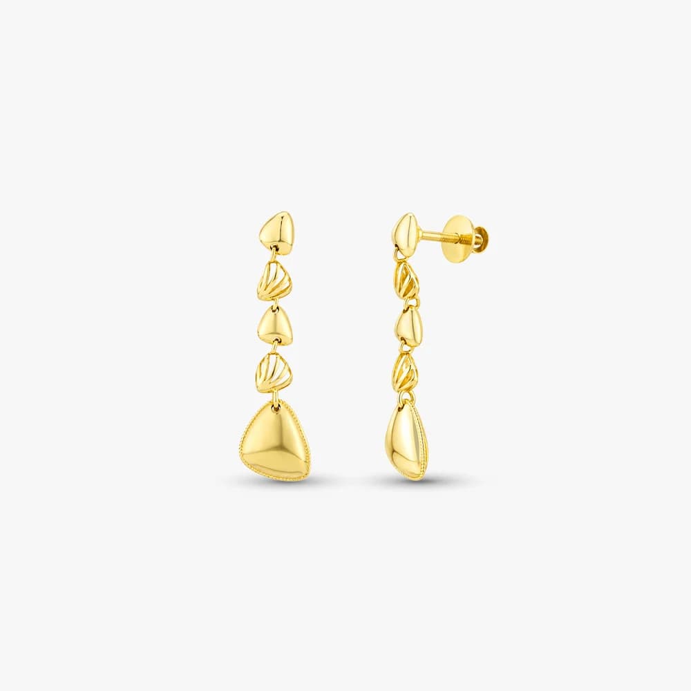 Abstract Silhouette Gold Earrings — image 1