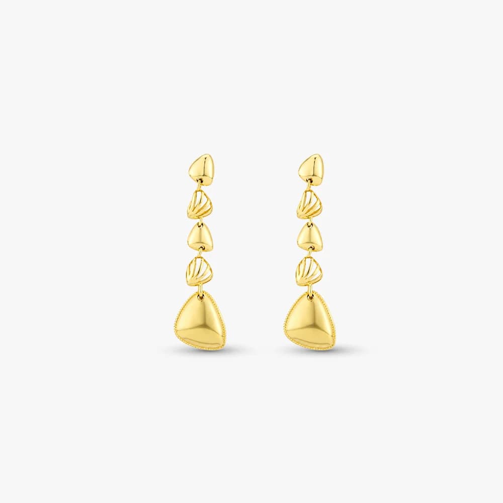 Abstract Silhouette Gold Earrings — image 2