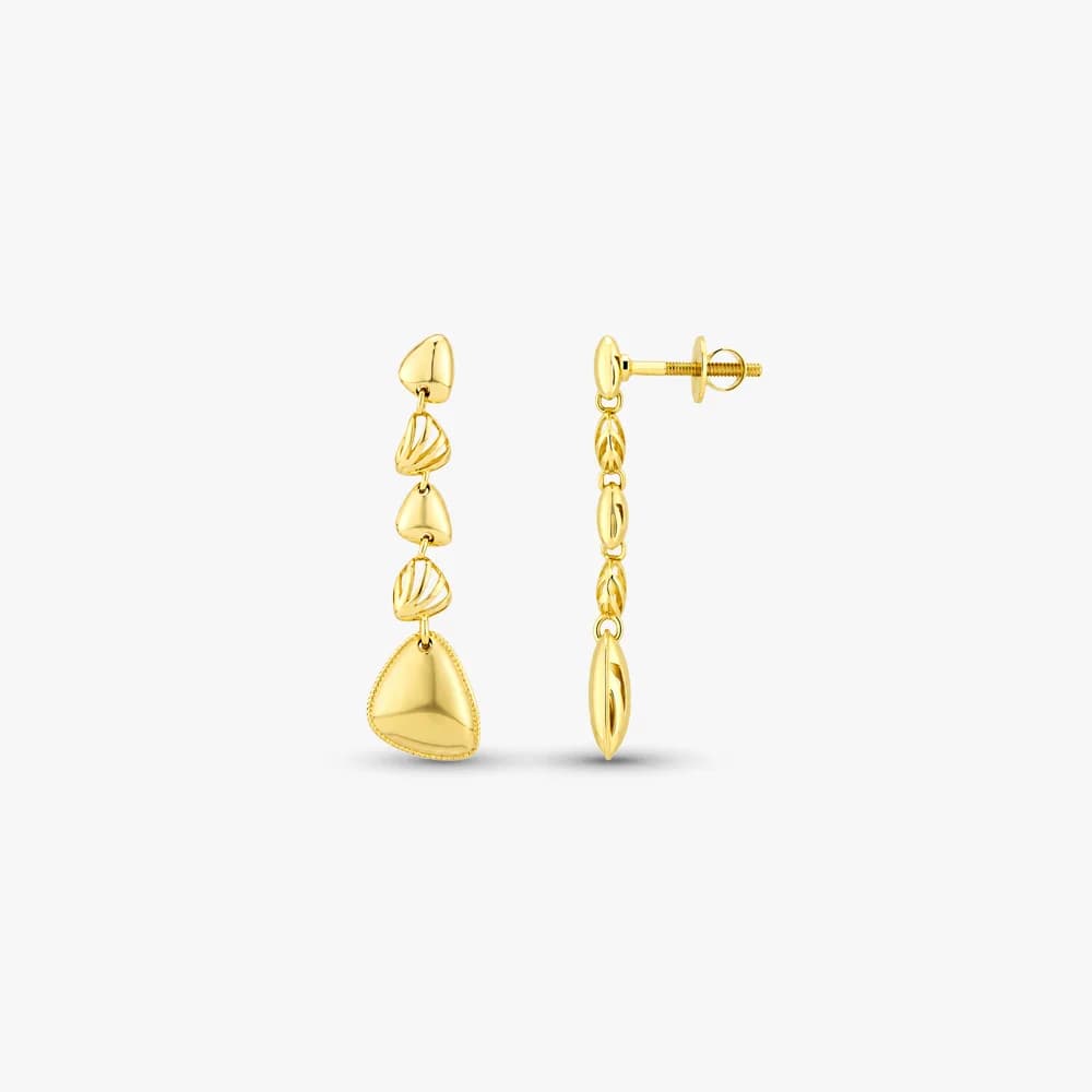 Abstract Silhouette Gold Earrings — image 3