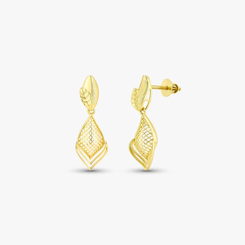 Modern Trellis Gold Earrings — image 1