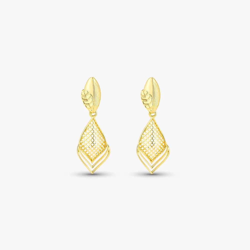 Modern Trellis Gold Earrings — image 2