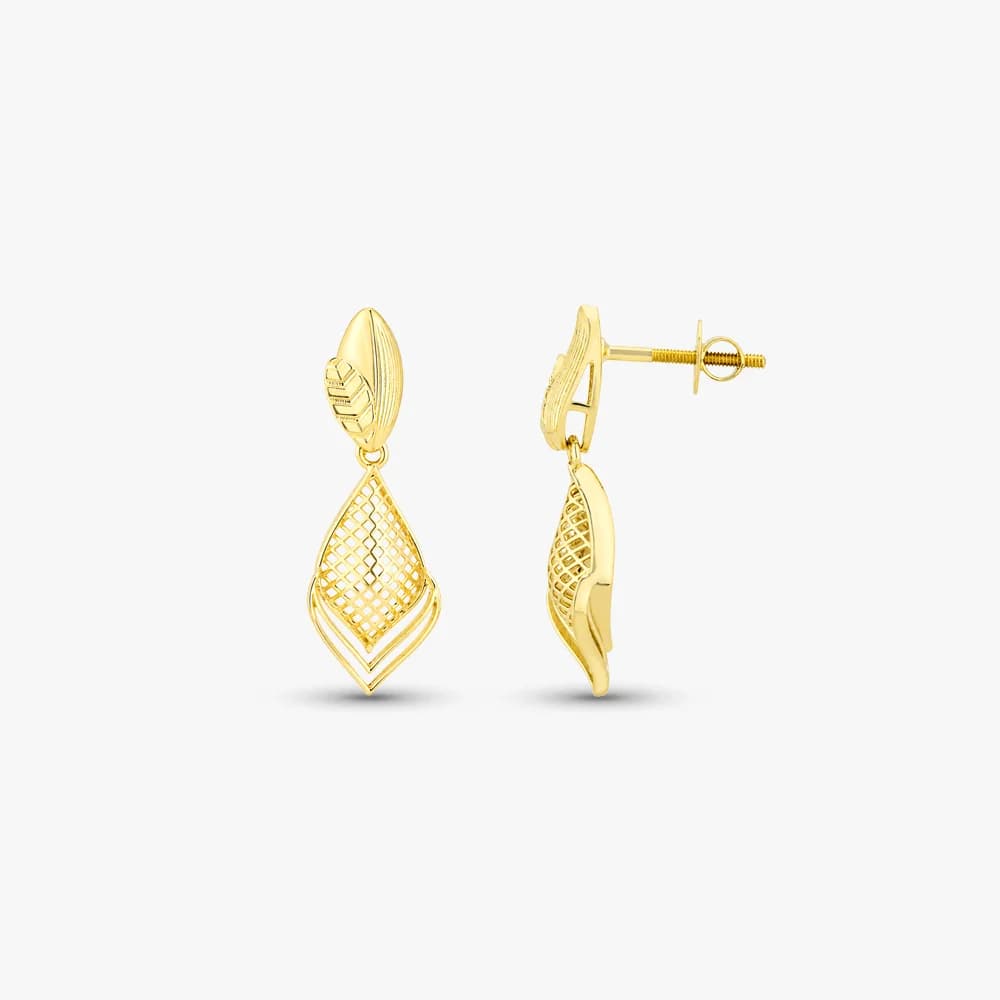Modern Trellis Gold Earrings — image 3