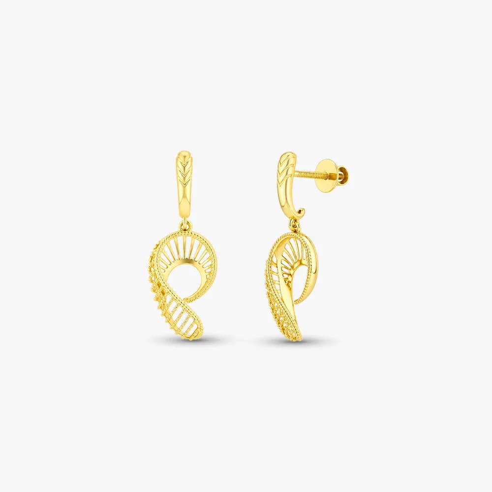 Sculpted Curve Gold Earrings — image 1