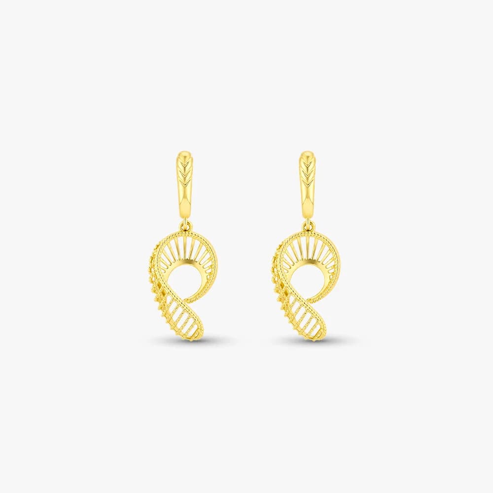 Sculpted Curve Gold Earrings — image 2