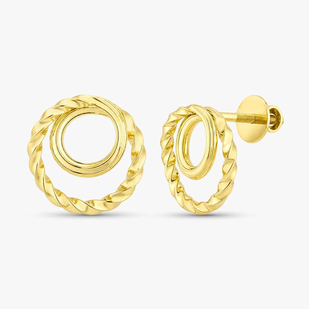 Charming Spiral Gold Earrings — image 1