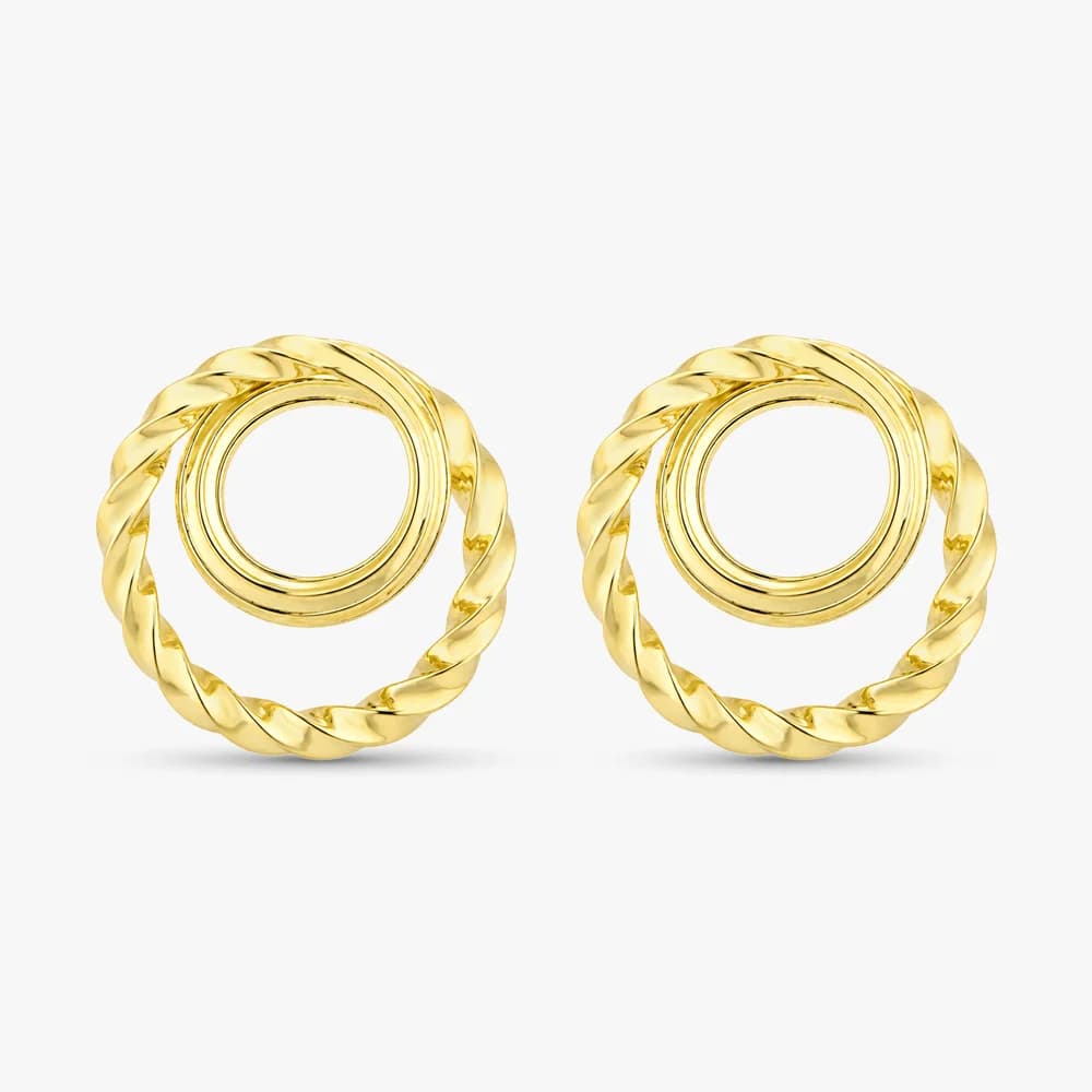 Charming Spiral Gold Earrings — image 2