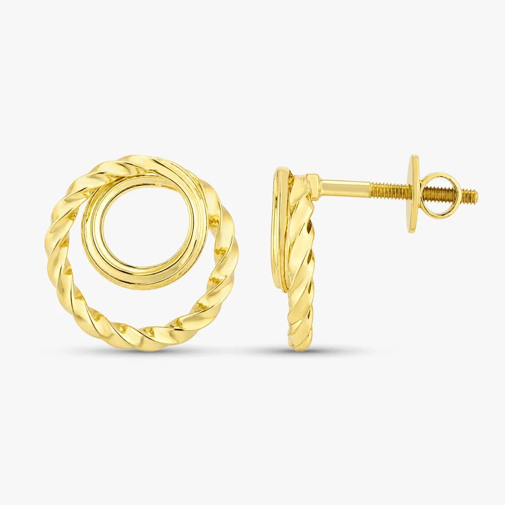 Charming Spiral Gold Earrings — image 3