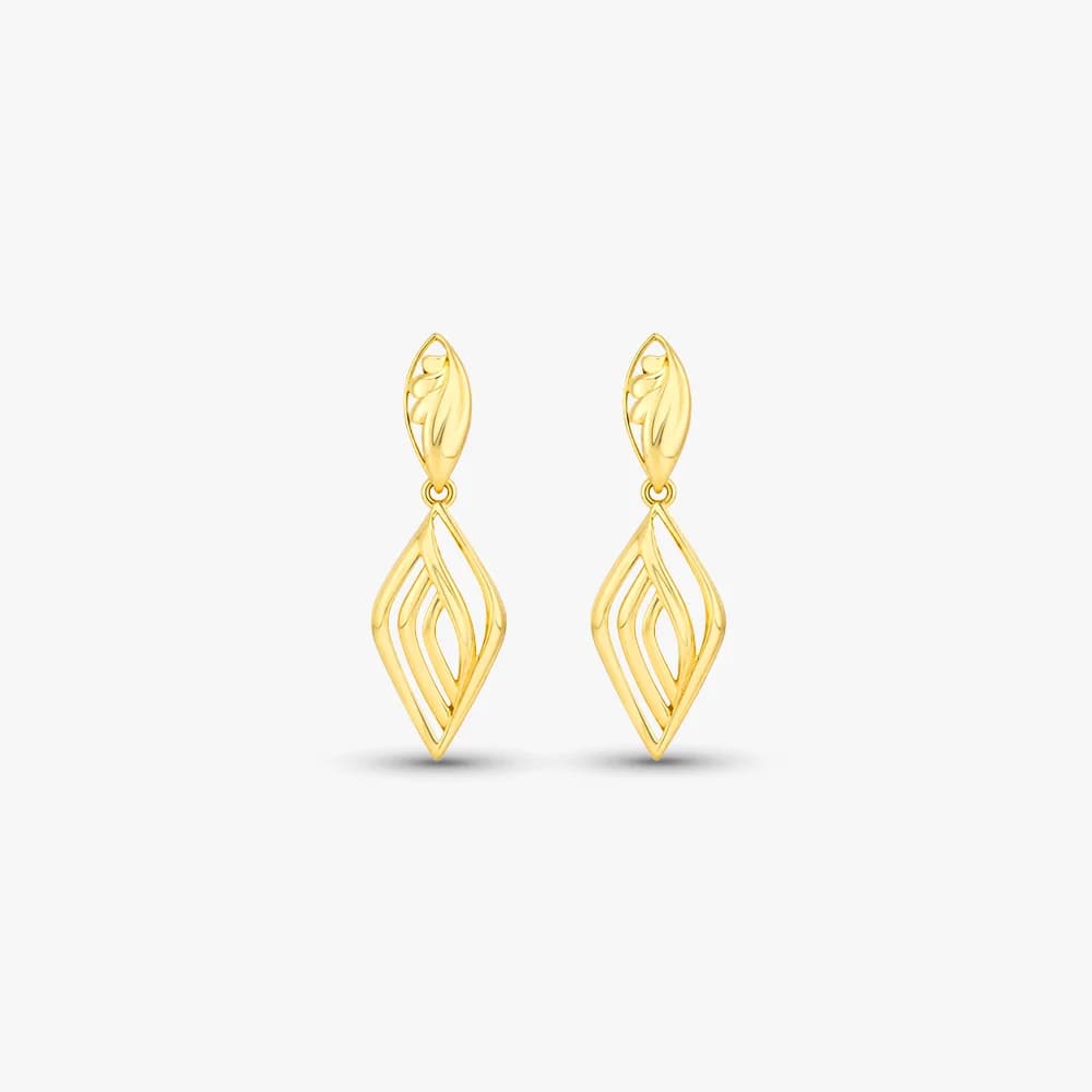 Sleek Silhouette Gold Drop Earrings — image 2