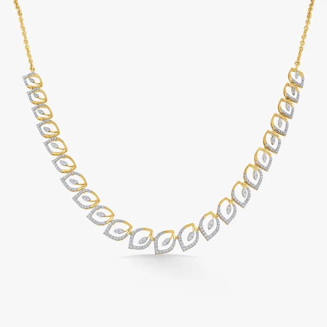 Linked Marquise Diamond Necklace